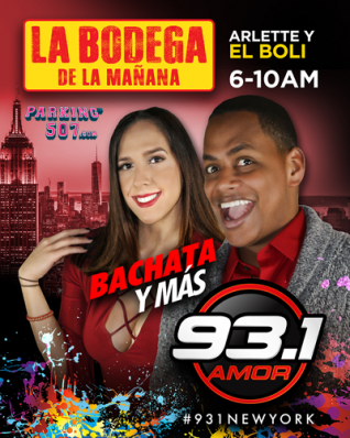 93.1FM AMOR, BACHATA Y MÁS, ESTRENA SHOW MATUTINO EN NUEVA YORK: “LA BODEGA DE LA MAÑANA” A TRANSMITIRSE DE LUNES A VIERNES 6 – 10AM (EST)